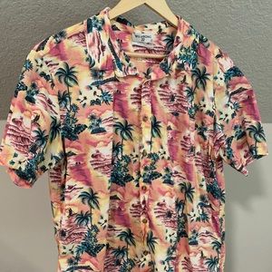 Billabong grim reaper hula girl aloha shirt XL